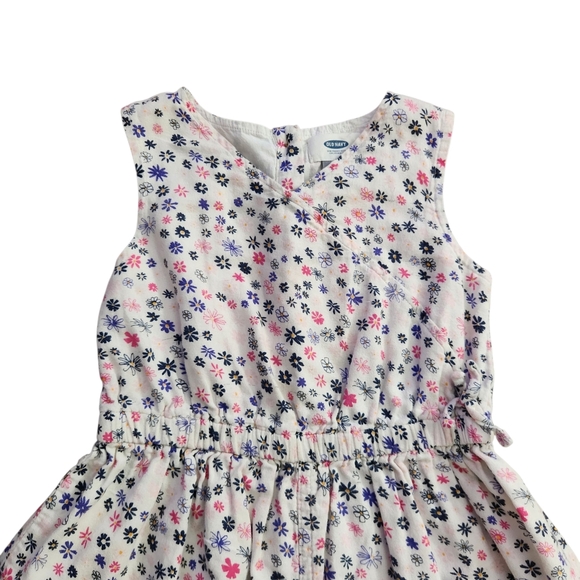 Old Navy Girls' Kids Floral White Sleeveless Lining Romper 100% Cotton Size 5T - Picture 3 of 10